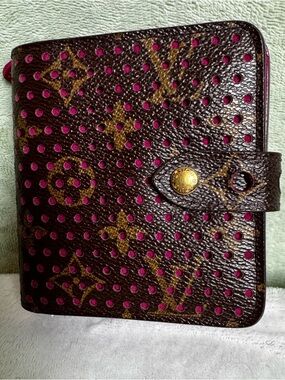 RARE Louis Vuitton Fuchsia Perforated Compact Wallet 💖  Pink!